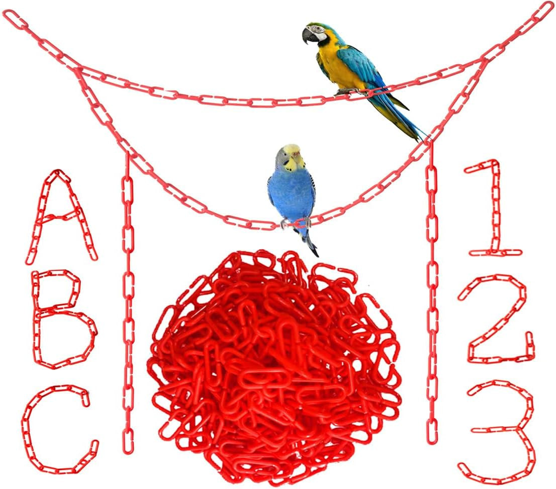 200pc Rainbow C‑Link Pet Toy Chains 🌈🐦 DIY Cage Enrichment for Birds & Small Pets
