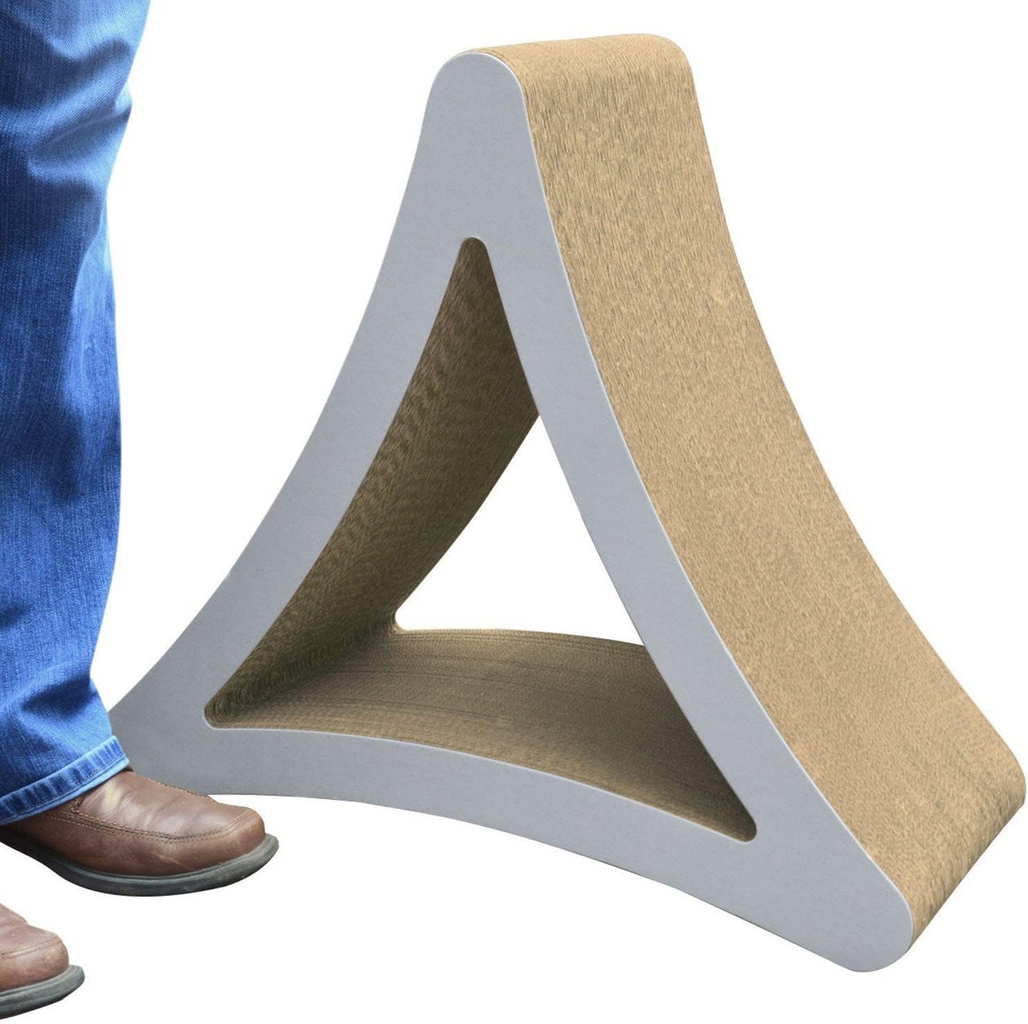 Ultimate 3-Sided Vertical Cat Scratching Post & Lounge - 100% Recyclable Cardboard with 6 Usable Sides, Perfect for Play & Perch!