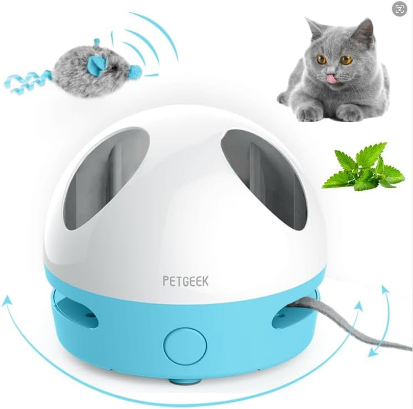đ⥠Hidey Mouse Electronic Cat Toy â Motion Teasing, Squeaky Mouse, CatnipâFilled Fun (Green)