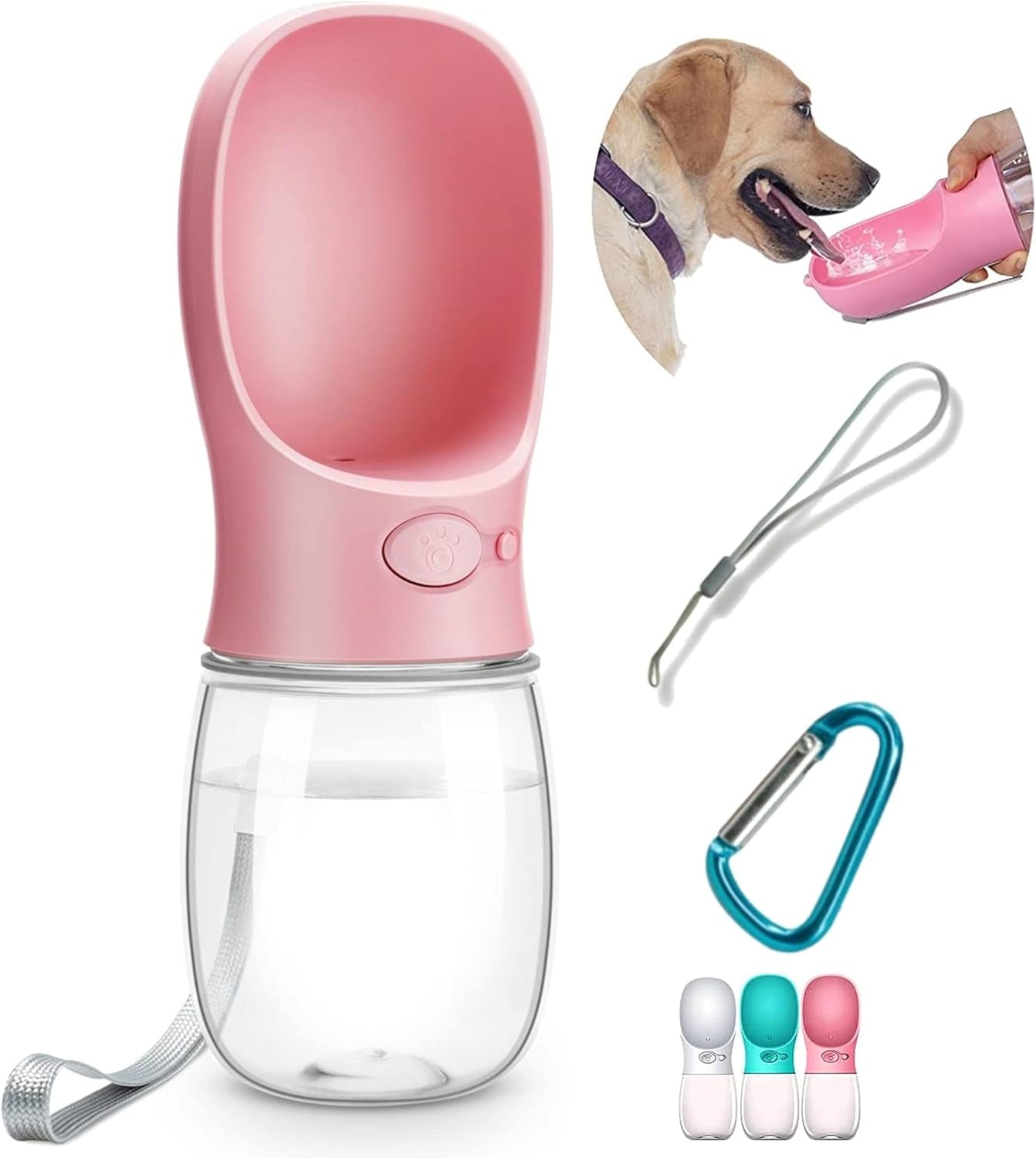 Portable Dog Water Bottle 💧🐾 Leak‑Proof Travel Dispenser w/ One‑Key Return Flow