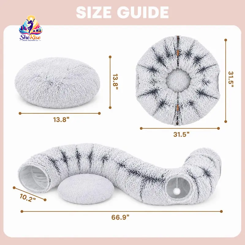 Transform your cat's playtime! 🐾🥳 Discover our 2-in-1 Cat Tunnel Bed - the ultimate cozy haven & interactive playground for your feline friend! 💤🐱 Machine washable, foldable, and scratch-resistant to keep boredom at bay. Perfect for endless fun! ✨#CatLovers #KittenJoy