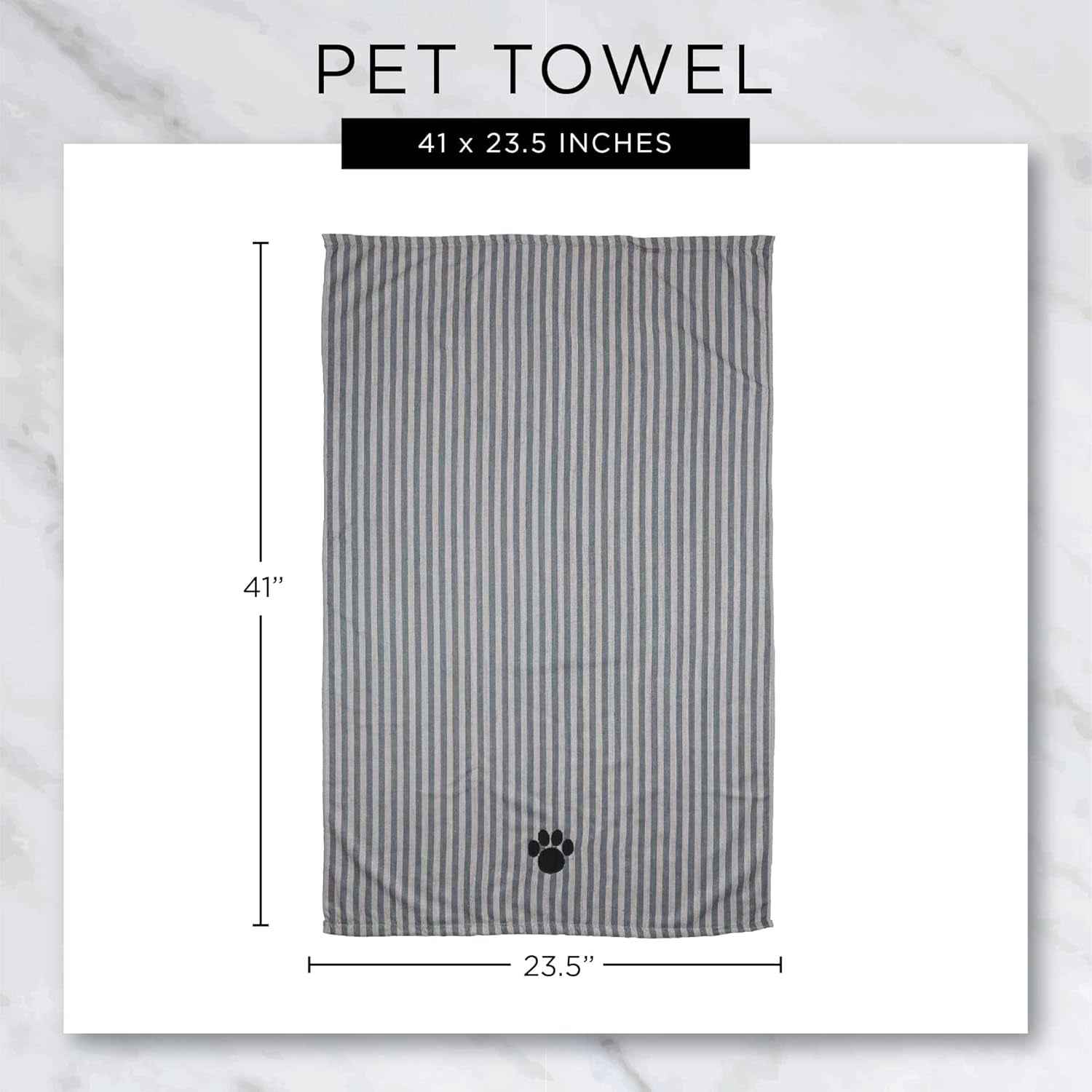 Bone Dry Microfiber Pet Towel 🐾🛁 Ultra‑Absorbent 41x23.5" Dog & Cat Drying Towel