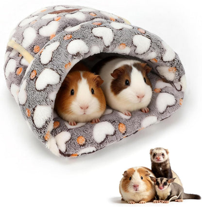 Plush Cuddle Cave Bed 🐹💙 Soft Washable Hideout for Guinea Pigs, Rats & Small Pets