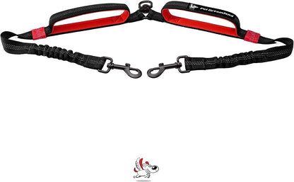 🐕🐕💙 Tangle‑Free Dual Dog Leash Coupler — Heavy‑Duty, Swivel Design for Two Large Dogs