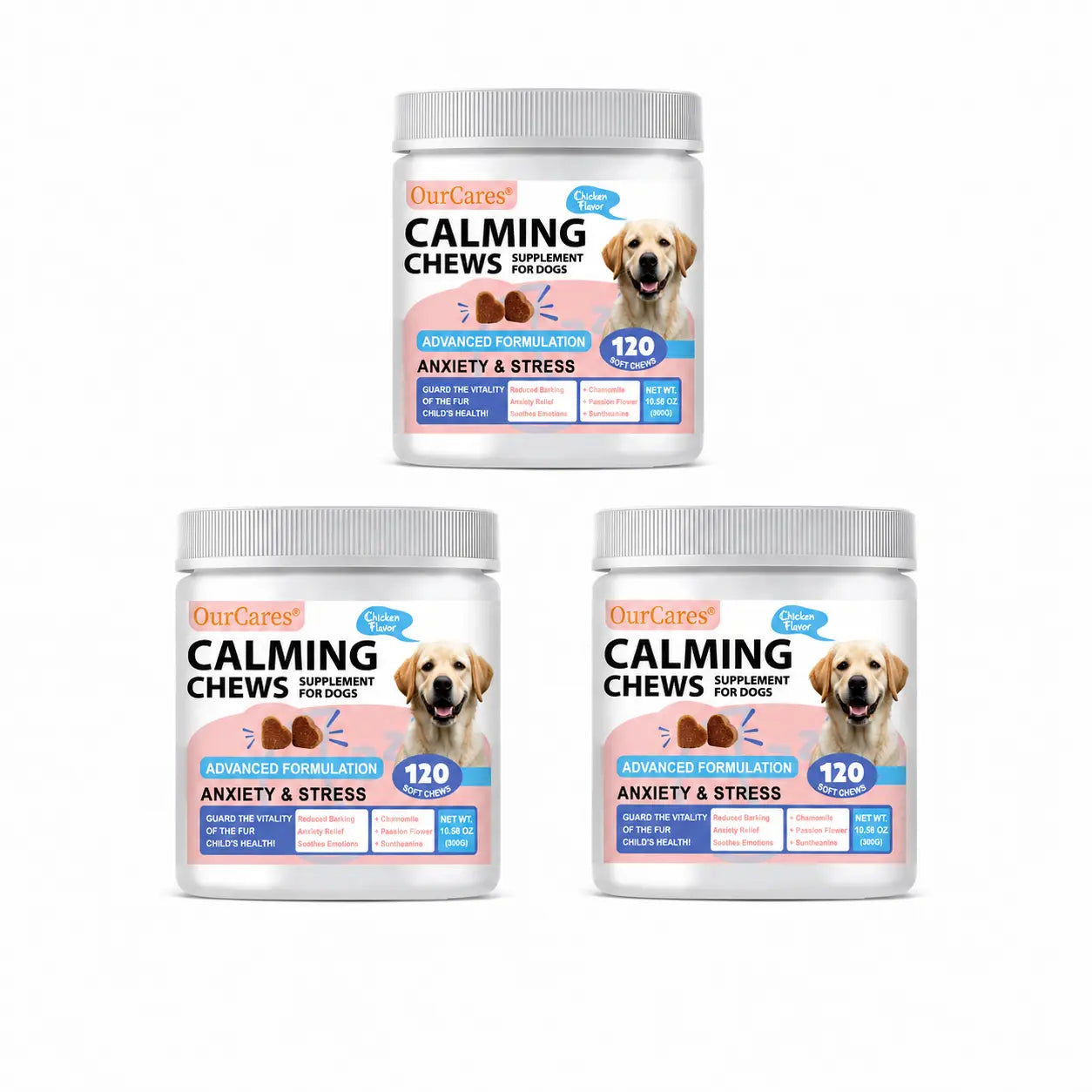 Calm Your Dog Naturally with OURCARES Calming Bites – Soft Chews for Stress Relief and Composure Support