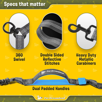 🐕🐕💙 Tangle‑Free Dual Dog Leash Coupler — Heavy‑Duty, Swivel Design for Two Large Dogs