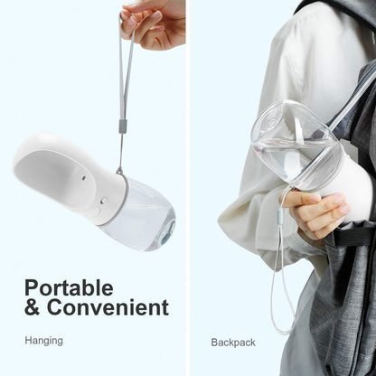 Portable Dog Water Bottle 💧🐾 Leak‑Proof Travel Dispenser w/ One‑Key Return Flow