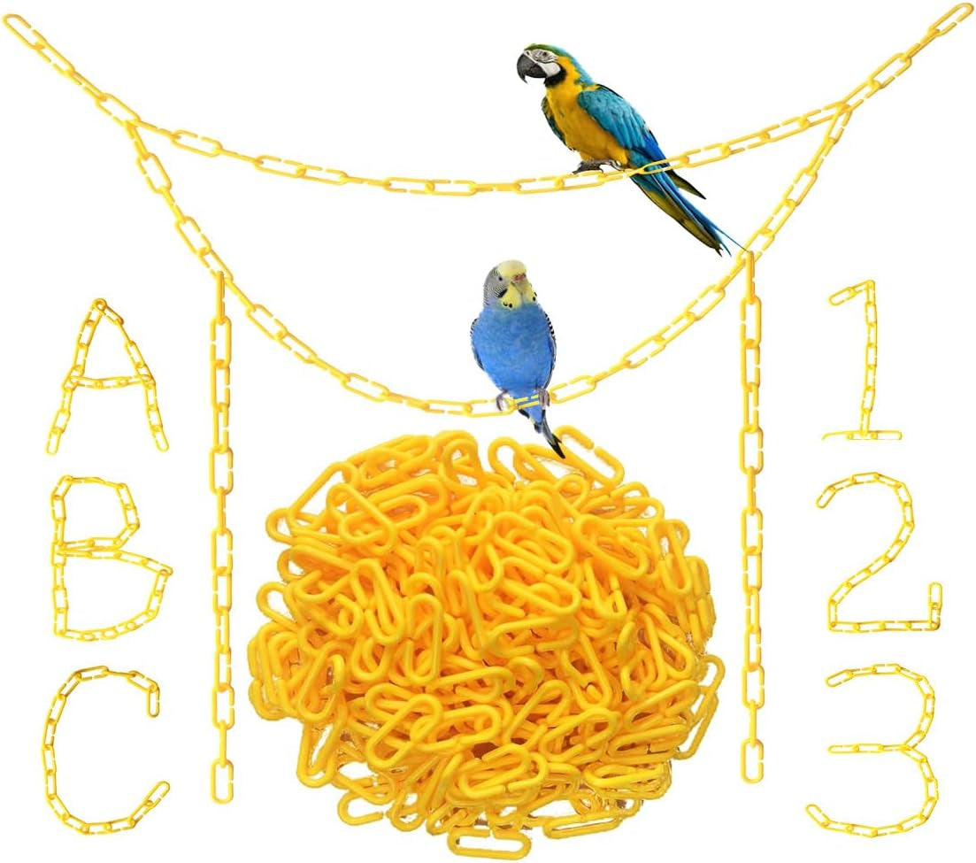 200pc Rainbow C‑Link Pet Toy Chains 🌈🐦 DIY Cage Enrichment for Birds & Small Pets