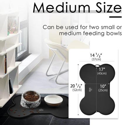 Silicone Pet Feeding Mat 🐾✨ Non‑Slip, Waterproof, Raised‑Edge Mess‑Control Pad