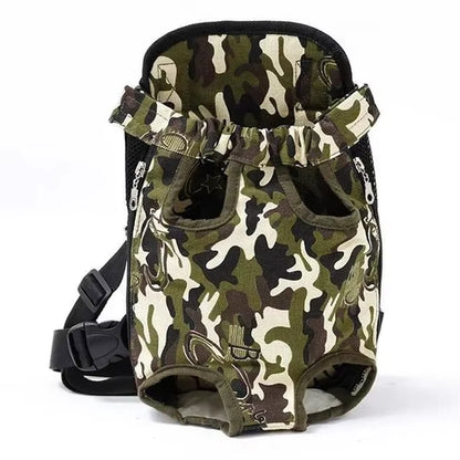 Camouflage Pet Dog Carrier Backpack - Breathable Mesh Travel Bag for Small Dogs and Cats