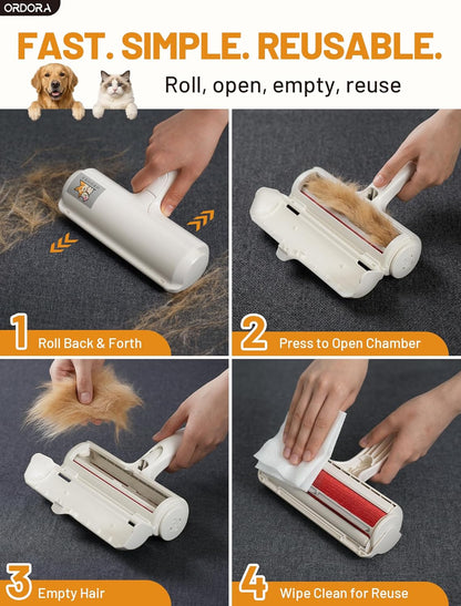 Reusable Pet Hair Remover – Portable Lint Roller for Dog & Cat Hair on Furniture  