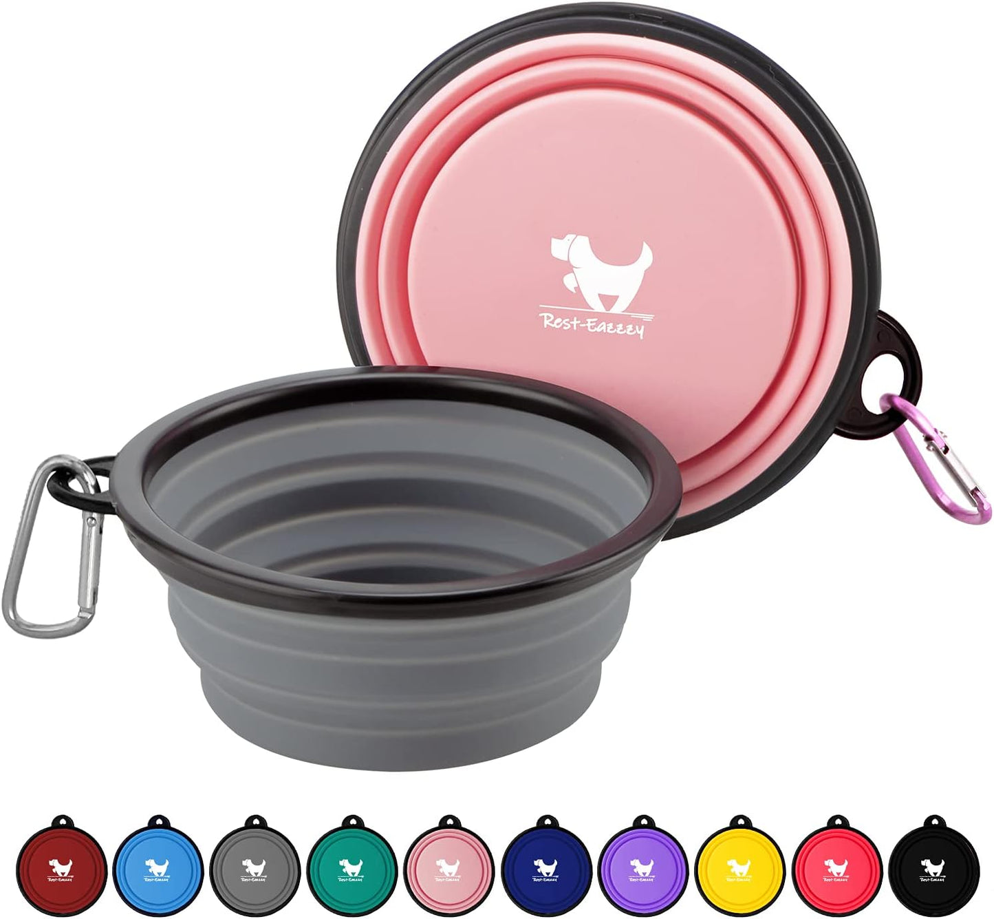 Collapsible Silicone Dog Bowl 🐾🥣 BPA‑Free Travel Bowl w/ Clip – Portable & Durable