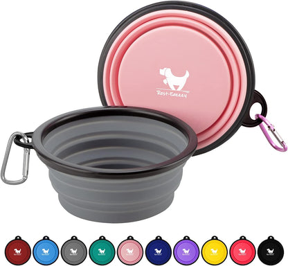 Collapsible Silicone Dog Bowl 🐾🥣 BPA‑Free Travel Bowl w/ Clip – Portable & Durable