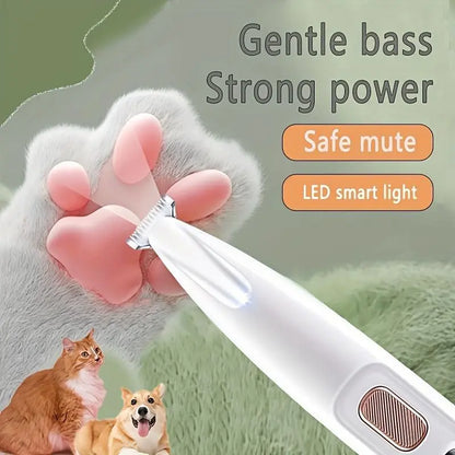 LED Pet Grooming Trimmer ✨🐾 Quiet Rechargeable Clipper for Dogs & Cats