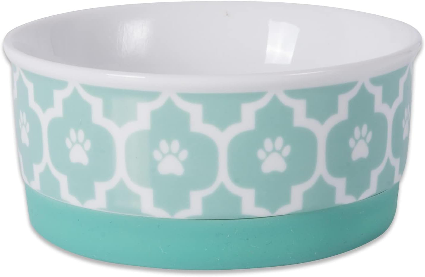 Ceramic Non‑Skid Pet Bowls 🍽️🐾 Set of 2 Lattice Design for Cats & Dogs – 4.25"