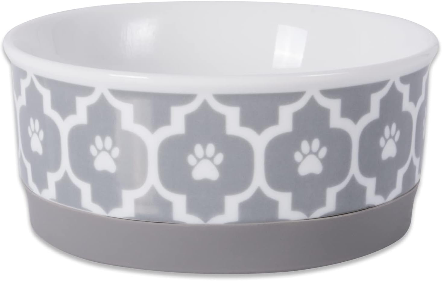Ceramic Non‑Skid Pet Bowls 🍽️🐾 Set of 2 Lattice Design for Cats & Dogs – 4.25"