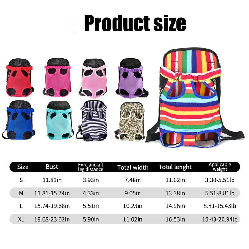 Camouflage Pet Dog Carrier Backpack - Breathable Mesh Travel Bag for Small Dogs and Cats