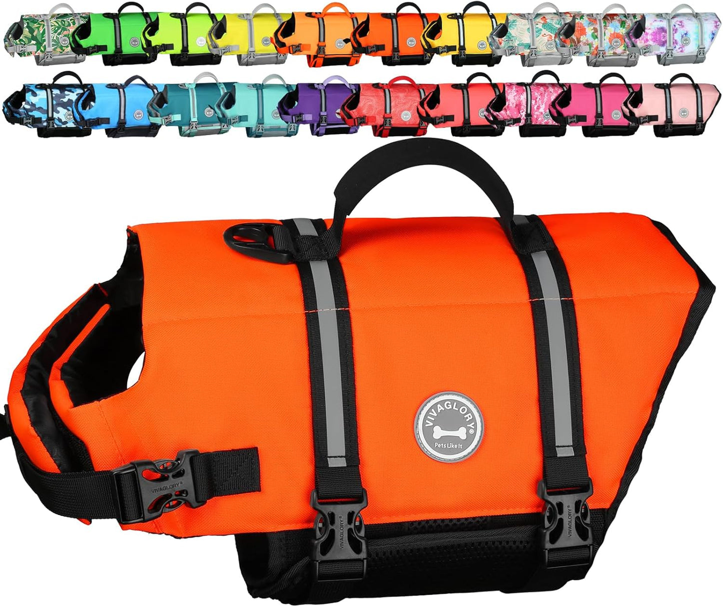 🐶🌊 Rip‑Stop Dog Life Vest — Medium, Blue | Buoyant, Safe & Swim‑Ready with Handle