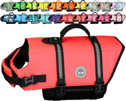 🐶🌊 Rip‑Stop Dog Life Vest — Medium, Blue | Buoyant, Safe & Swim‑Ready with Handle