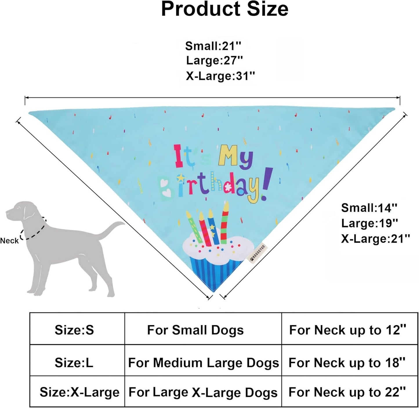 Blue Dog Birthday Bandana, Party Hat & Bow Tie Set for Medium/Large Pups 🎂🐾
