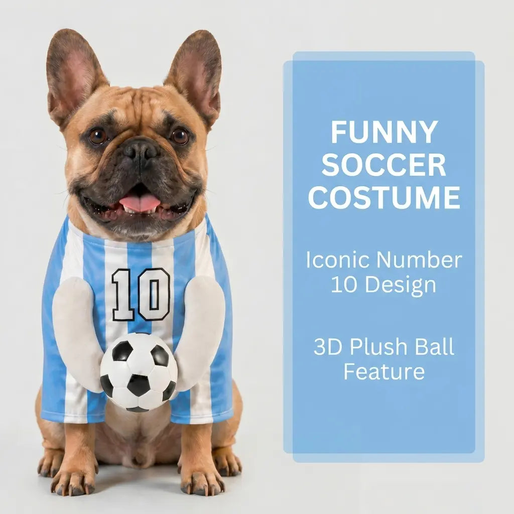 Adorable Summer Pet Outfit - Cute Dog Clothes with Stuffed Ball & Faux Hands for Small/Medium Pets