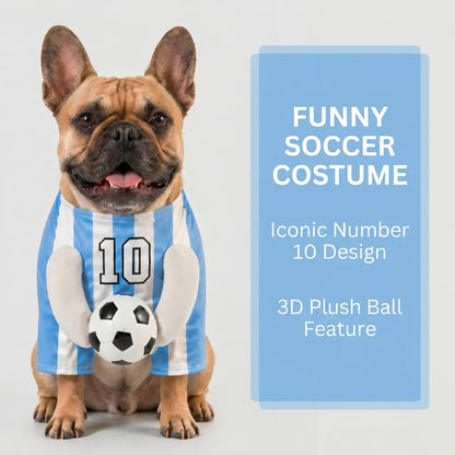Adorable Summer Pet Outfit - Cute Dog Clothes with Stuffed Ball & Faux Hands for Small/Medium Pets