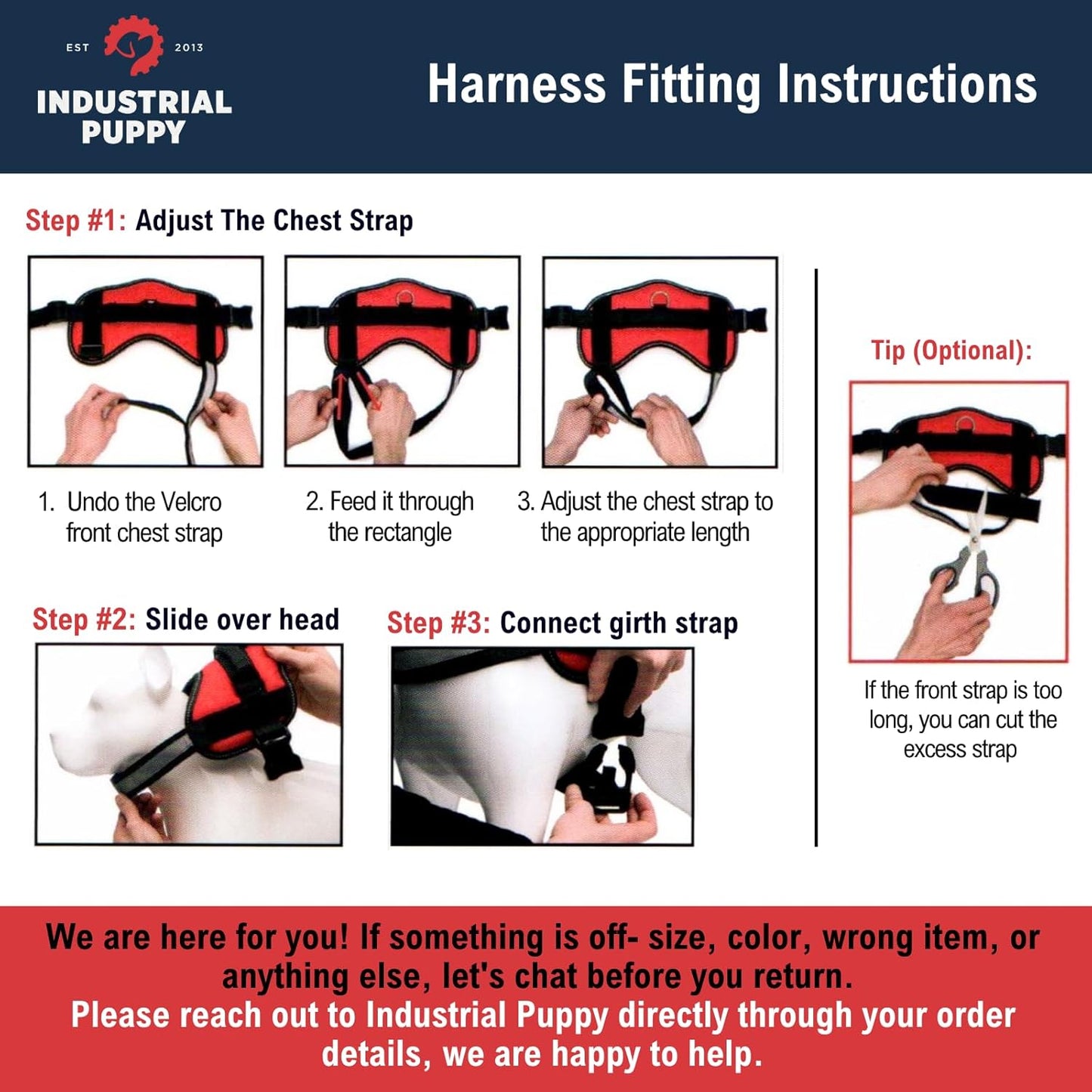 ❤️🐾 Service Dog in Training Vest Harness — Durable, Adjustable, Reflective (Small 19.5"–25")