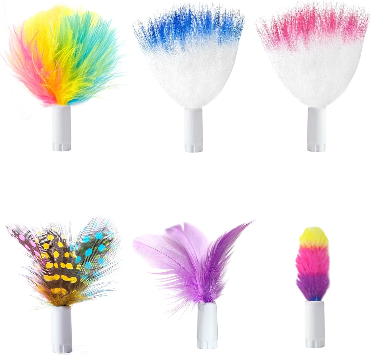 2-in-1 Interactive Automatic Cat Toy - Balls + Ambush Feather + 7 Attachments