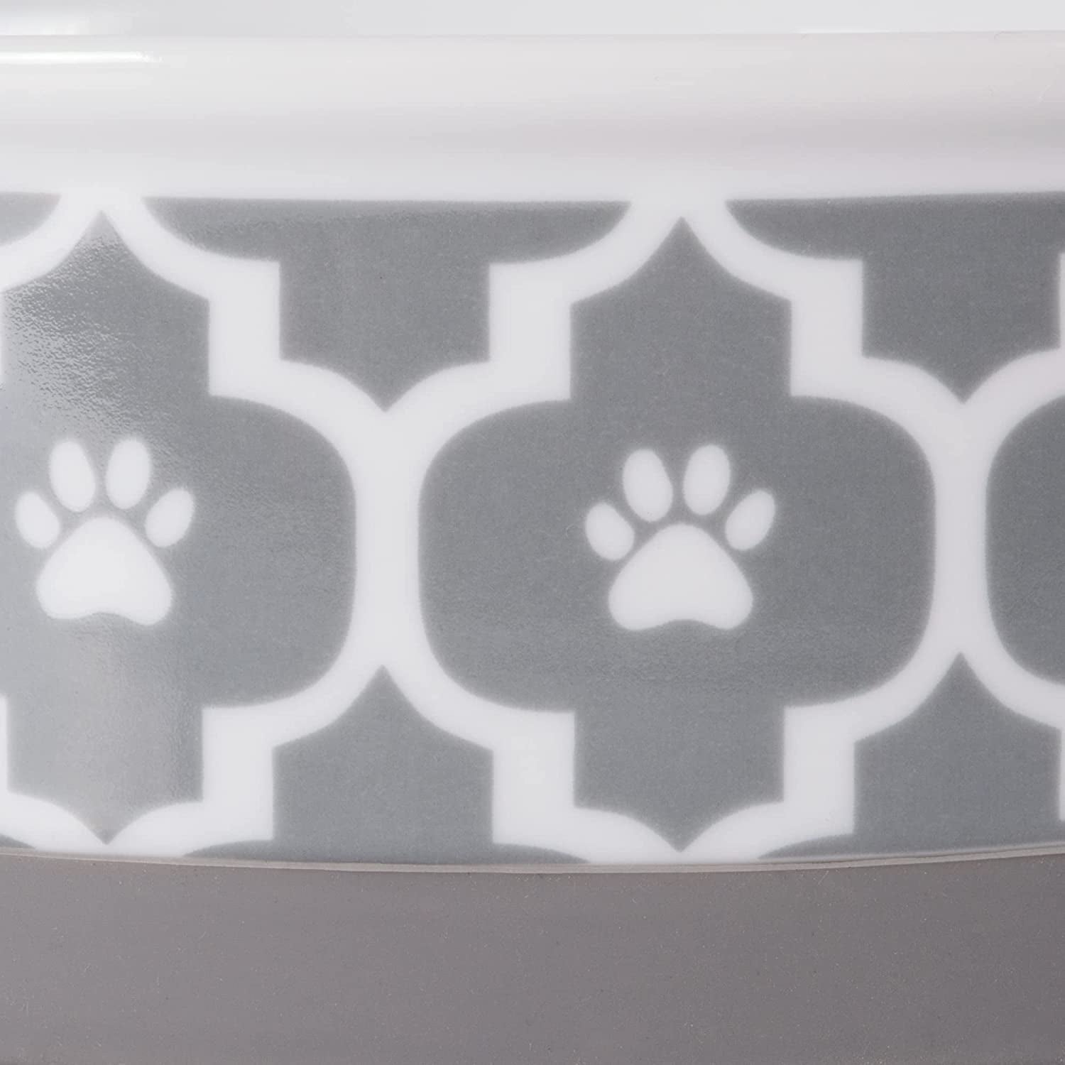 Ceramic Non‑Skid Pet Bowls 🍽️🐾 Set of 2 Lattice Design for Cats & Dogs – 4.25"