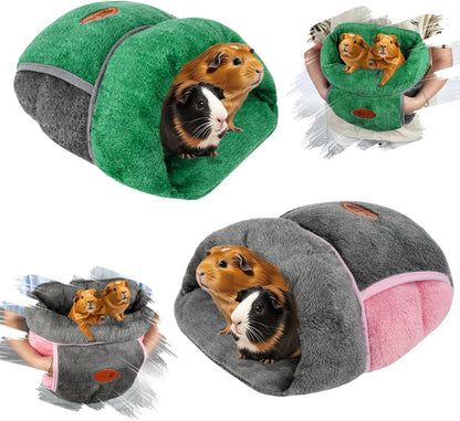 Plush Cuddle Cave Bed 🐹💙 Soft Washable Hideout for Guinea Pigs, Rats & Small Pets