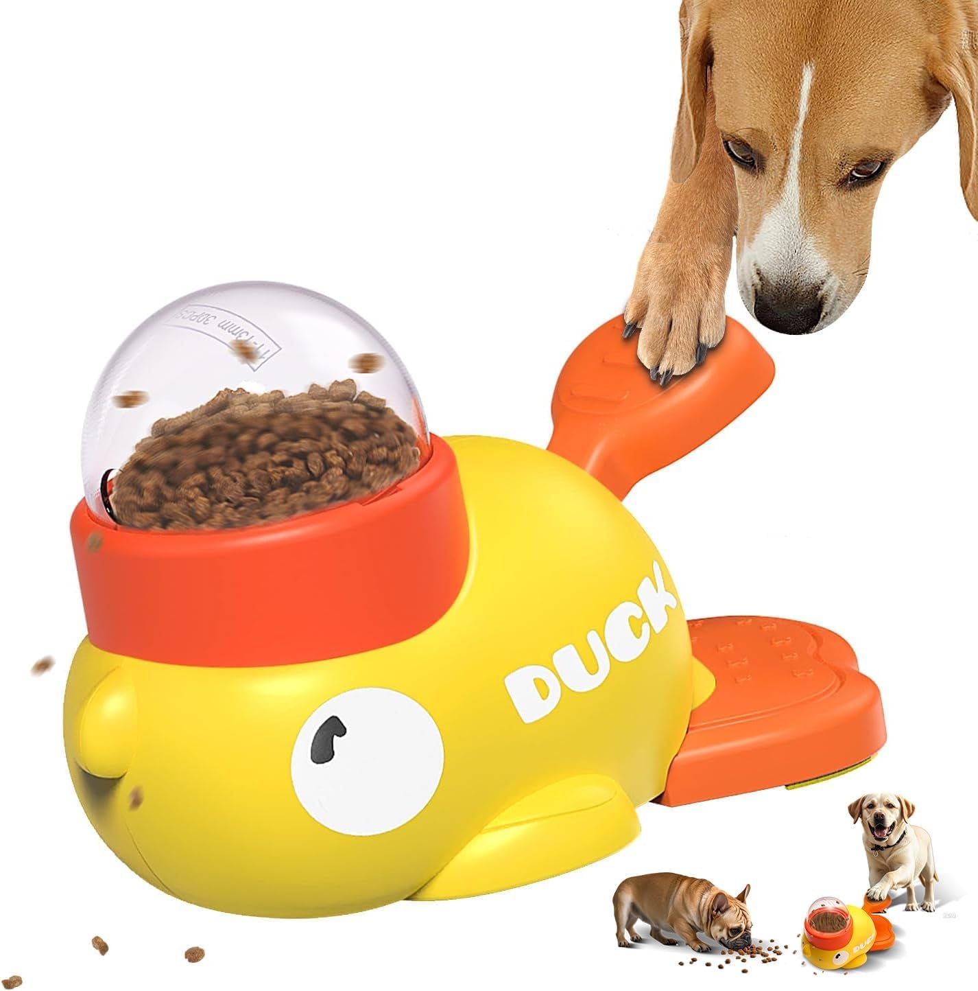 🦆🐾 Interactive Duck‑Shaped Treat Dispenser & Slow Feeder — Puzzle Toy for Dogs & Cats