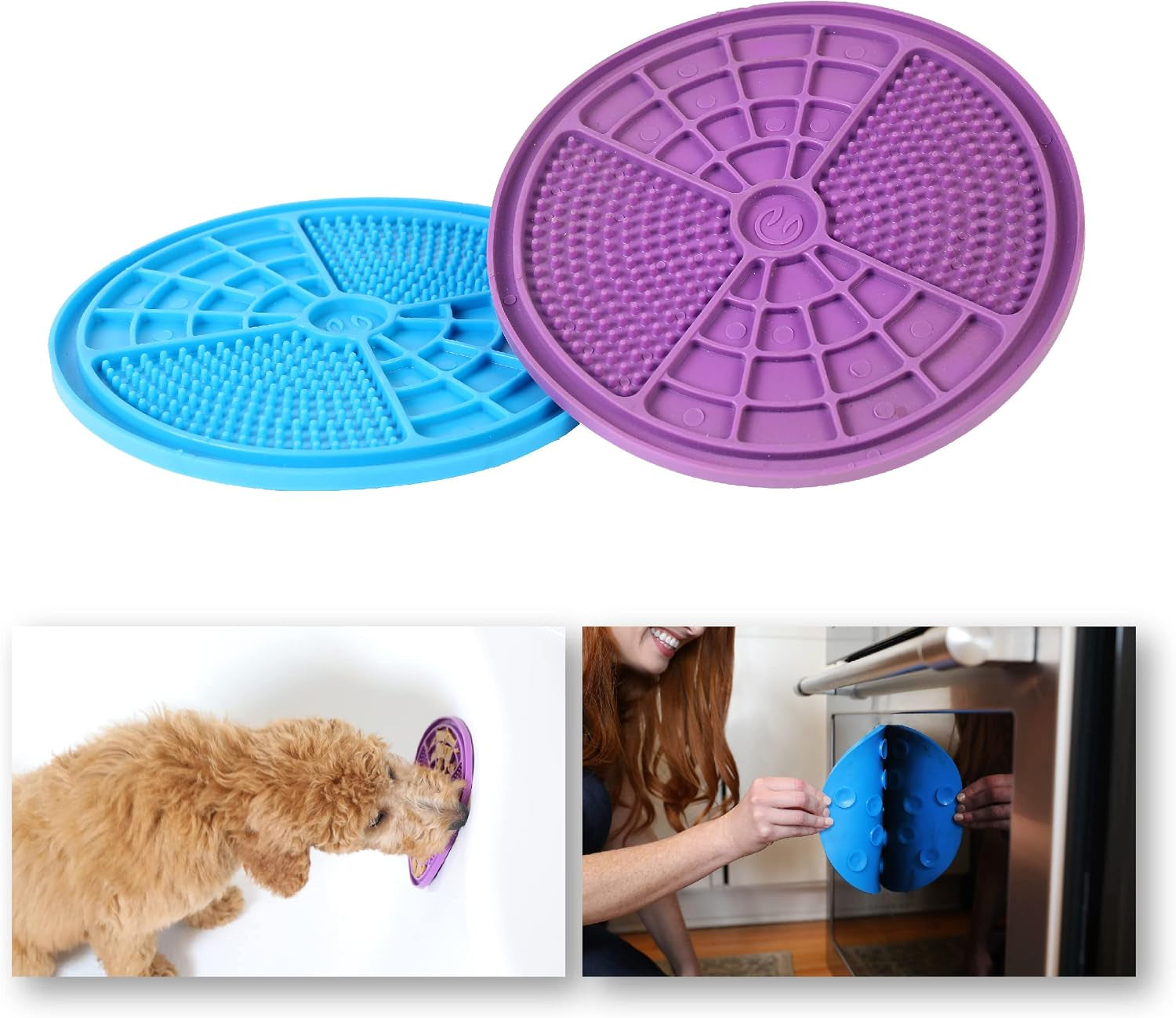 IQ Treat Lick Mat for Dogs & Cats - Slow Feeder & Enrichment Toy Made in the USA!