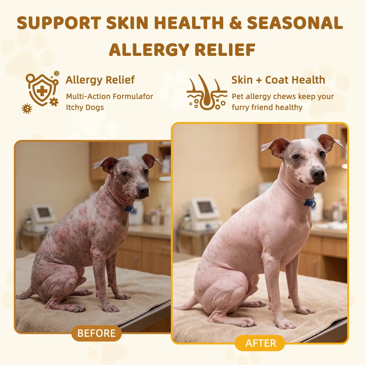 Hipypaw Allergy & Immune Bites - Delicious Soft Chews for Dogs' Seasonal Allergies and Gut Health