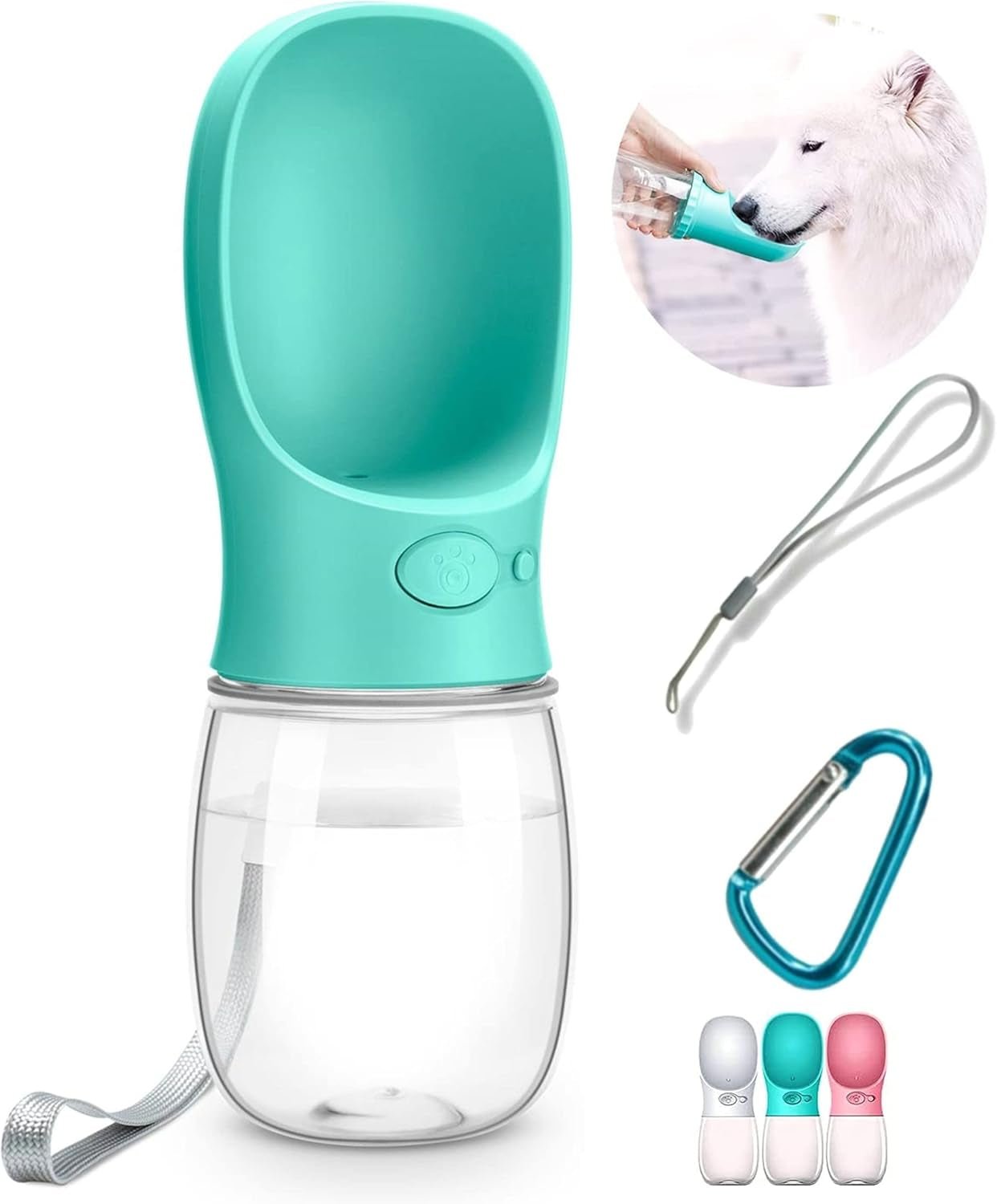 Portable Dog Water Bottle 💧🐾 Leak‑Proof Travel Dispenser w/ One‑Key Return Flow