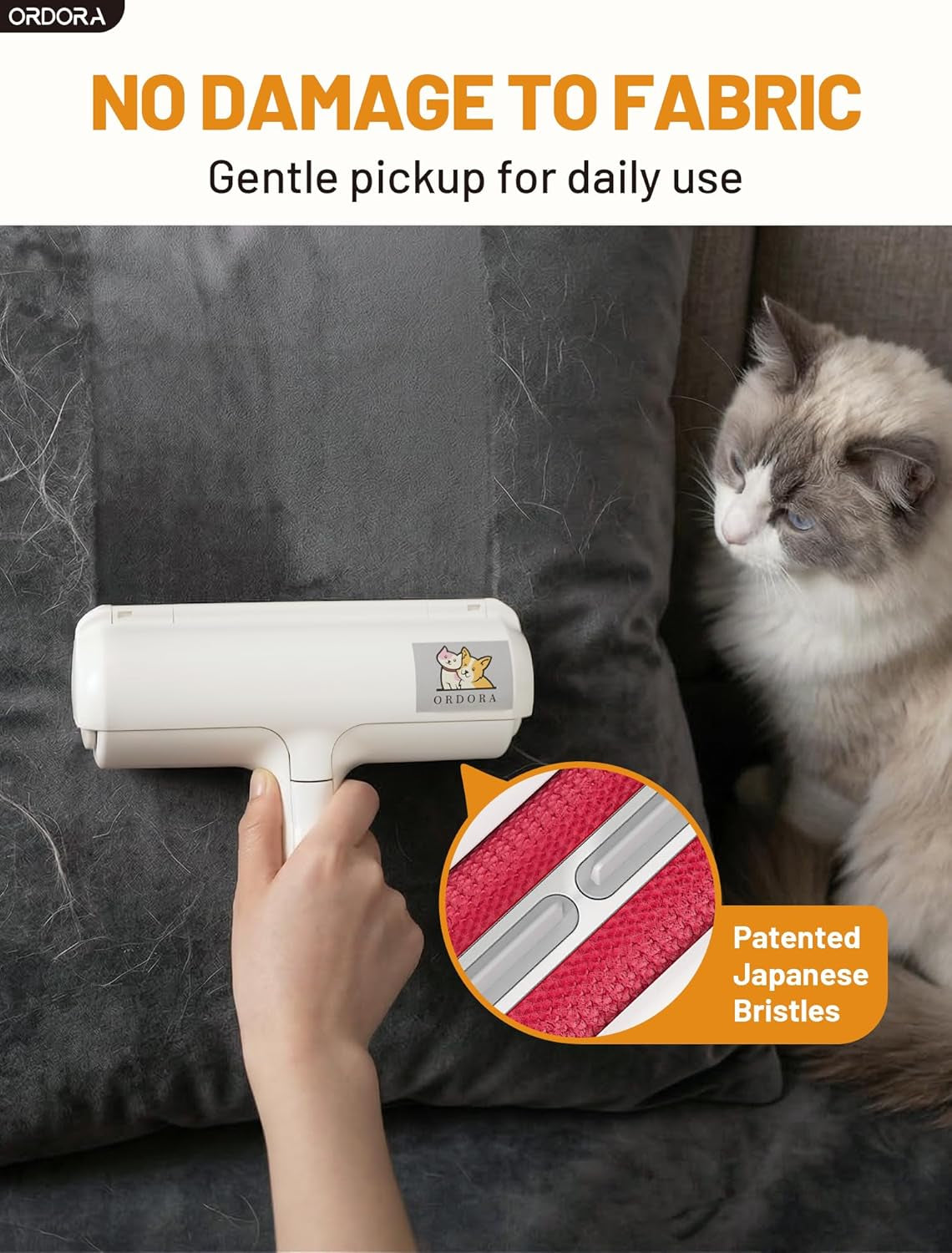 Reusable Pet Hair Remover – Portable Lint Roller for Dog & Cat Hair on Furniture  