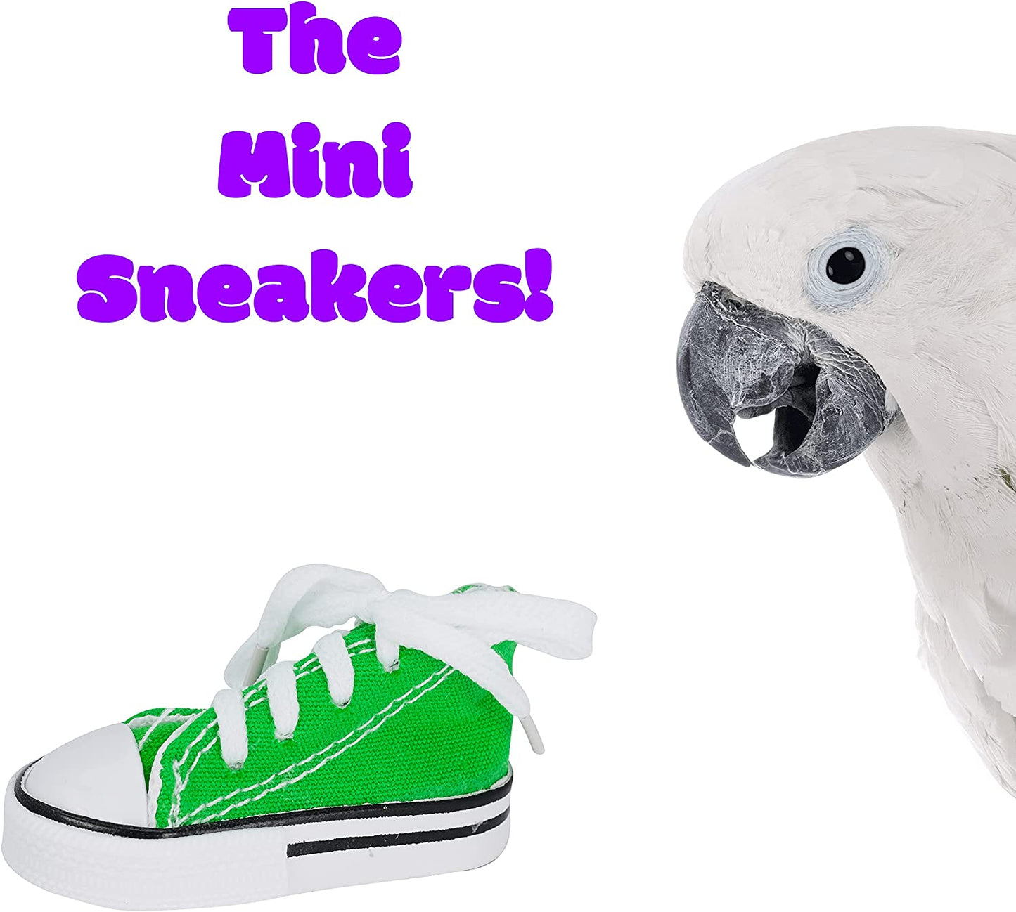 Bonka Mini Bird Sneakers 🐦✨ Colorful Foot Toys for Foraging & Cage Play (3")