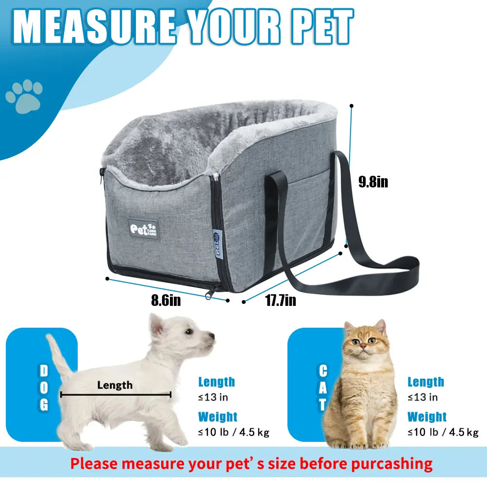 FANGFANG Pet Car Cat Kennel - Cozy Travel Cushion & Stylish Handbag for Small and Medium Pets