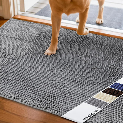 VIVAGLORY Ultra‑Absorbent Dog Door Mat 🐶✨ Mud‑Stopping, Waterproof, Non‑Slip Paw Saver