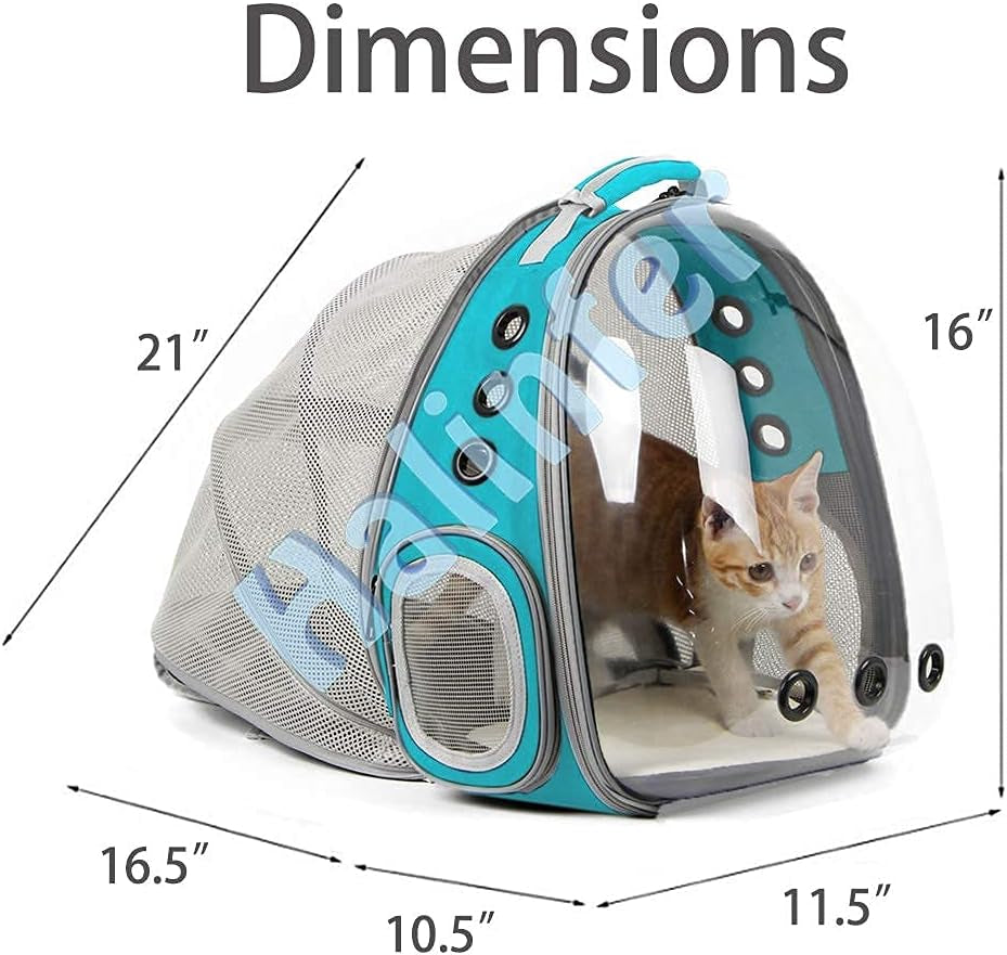 🐱🚀 Back‑Expandable Cat Backpack Carrier — Space Capsule Bubble Window (Up to 12 lbs)