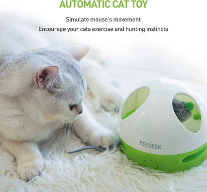 🐭⚡ Hidey Mouse Electronic Cat Toy — Motion Teasing, Squeaky Mouse, Catnip‑Filled Fun (Green)