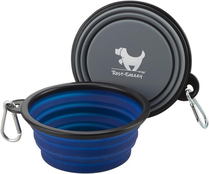 Collapsible Silicone Dog Bowl 🐾🥣 BPA‑Free Travel Bowl w/ Clip – Portable & Durable
