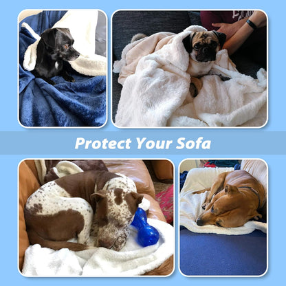 Luxury Black Fleece Dog Blanket for Large Dogs - Soft, Washable, Perfect for Couch, Sofa, Car Seats & Beds - 50x60 Inches
