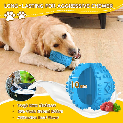 Indestructible Squeaky Treat Dispensing Dog Balls - Ultimate Chew Toys for Large Breeds