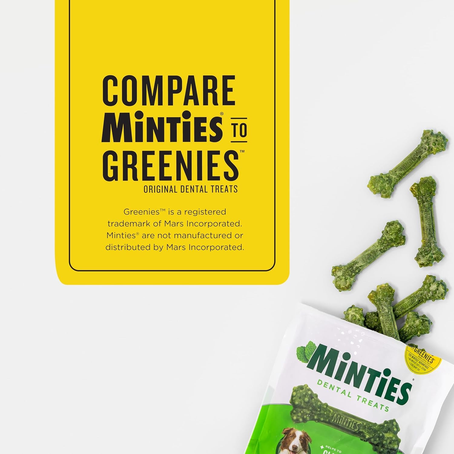 Minty Dental Chews for Dogs 🐶🌿 20ct Vet‑Recommended Treats Clean Teeth & Freshen Breath