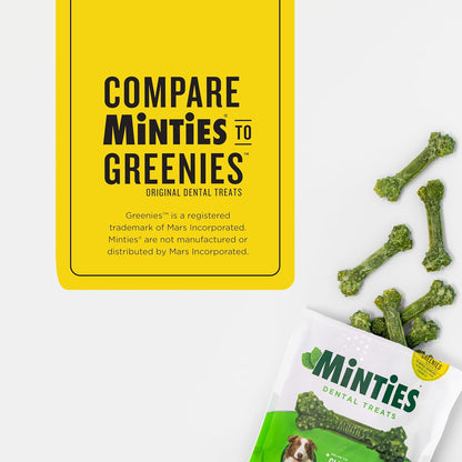 Minty Dental Chews for Dogs 🐶🌿 20ct Vet‑Recommended Treats Clean Teeth & Freshen Breath