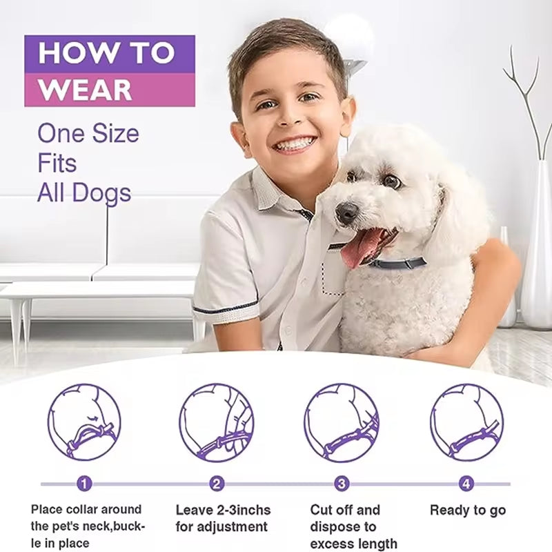 Adjustable Calming Collars – Pheromone Anxiety Relief for Dogs & Cats, 3/4 Pack  