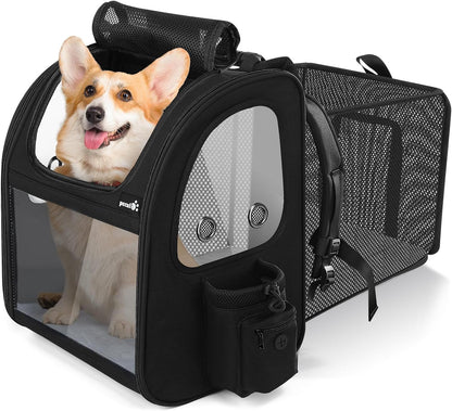 Expandable Pet Carrier Backpack 🐾✨ Ventilated, Comfy, Airline‑Friendly Travel Pack