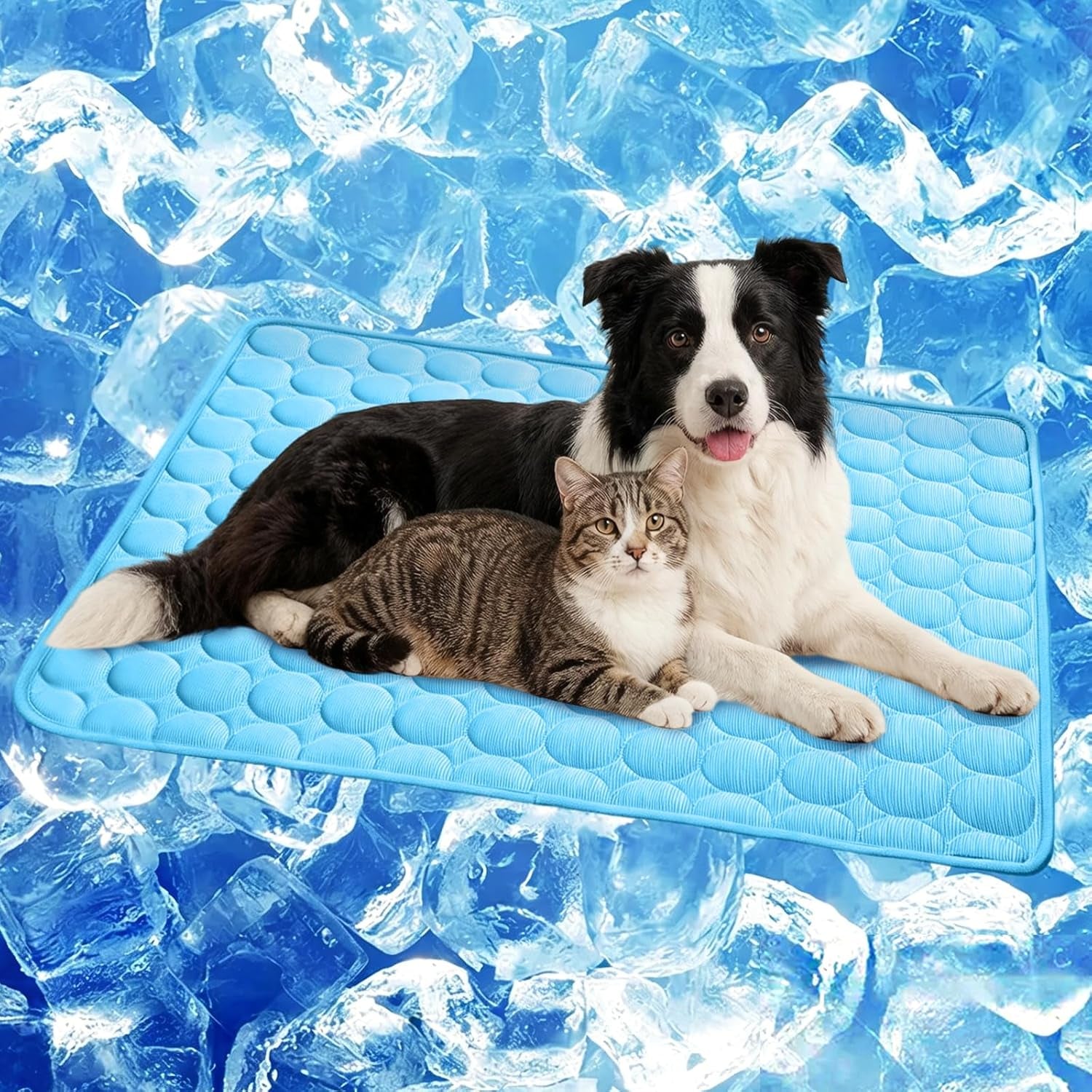Ultimate Pet Cooling Mat - Washable Non-Slip Chill Pad for Dogs & Cats, Ideal for All Sizes, Indoor & Outdoor Use