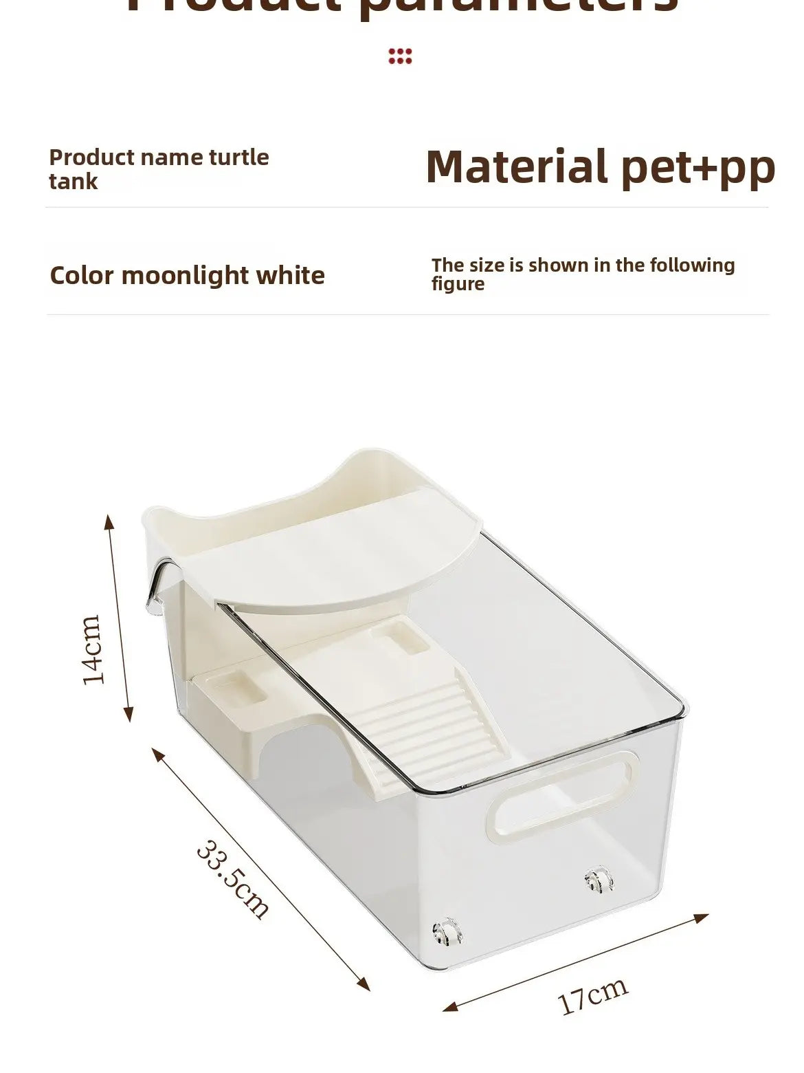 Crystal Clear All-in-One Turtle Tank with Basking Platform - Perfect for Semi-Aquatic Turtles & Amphibian Friends!