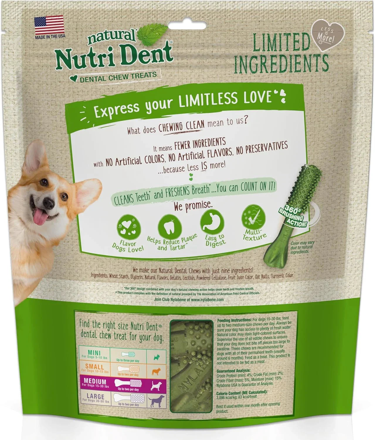 “Fresh‑Breath Nutri Nubs 🦷🌿 360° Dental Chews for Happy Dog Smiles”